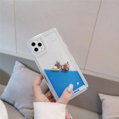 China Quicksand Waterflow Lady Shockproof Cell Phone Case For Iphone 12 pro case 12pro Max Max Iphone 12 Mini Cover for sale