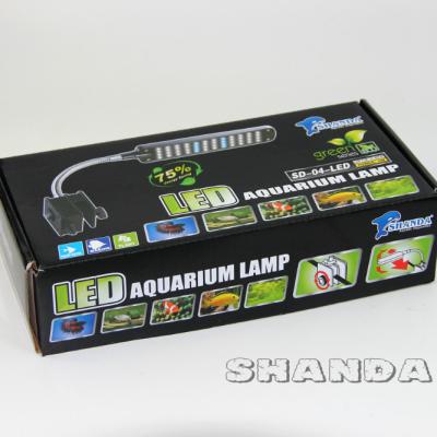 China 30-50cm SHANDA Flexible White Fish Tank and Mini Blue LED Aquarium Light Lamp for sale