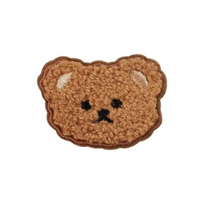 China 2022 Handmade Lovely Embroidered Chenille Patch Handmade Badge Teddy Bear Self Adhesive Iron On Patch For Apparel Repair And Decoration for sale