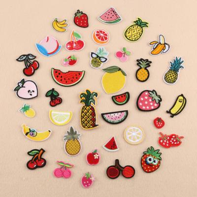 China Handmade Custom Cute Cherry Pineapple Badges Patches Fruit Iron On Patches For Clothing DIY Iron On Patches Clothing Hats Wholesales for sale