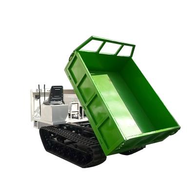 China Steel Wire Track Rubber Professional Manufacturer Crawler Dumper Truck 1 Ton Mini Farm Truck Diesel Dumper for sale