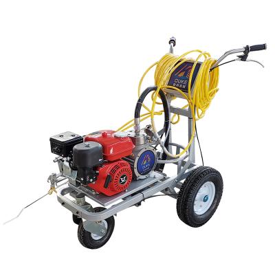 China Road Lines Painting Machine Hongda Engine Walk-Up Cold Spray Automatic Road Marking Machinery Price for sale