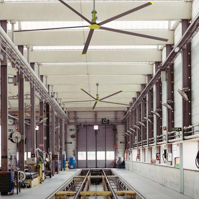 China Factory Wholesale 24ft 5 Blade 1.5kw Energy Saving Big Fan Industrial Hvls Ceiling Fans for sale