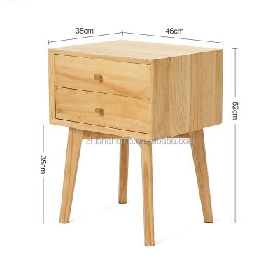 China Mid Century Vintage End Table Solid Wood White Side Nightstand For Bedroom for sale