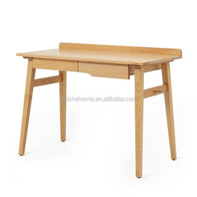 China Custom Made Beech Wooden Office Computer Table Solid Wood Wooden Study Desk for sale