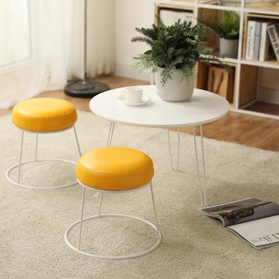 China Foldable Modern Customized Living Office Furniture Sets Round White Tea Coffee Table for sale