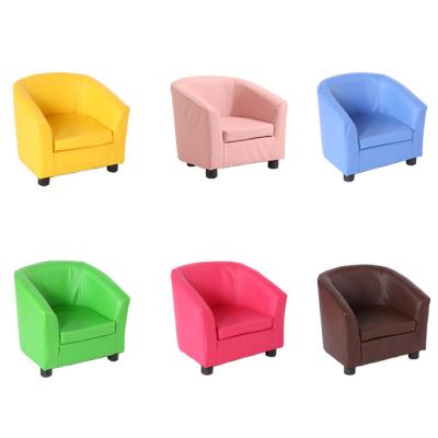 China Modern OEM Single Seat Baby Kids Reclining Seat Leather Chair Mini Kids Sofa Couch for sale