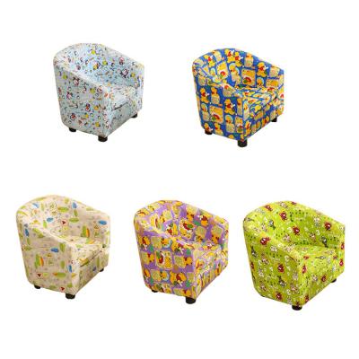 China Simple Fabric Kids Furniture Mini Cartoon Baby Seat Kids Wooden Sofa Eco - Friendly for sale