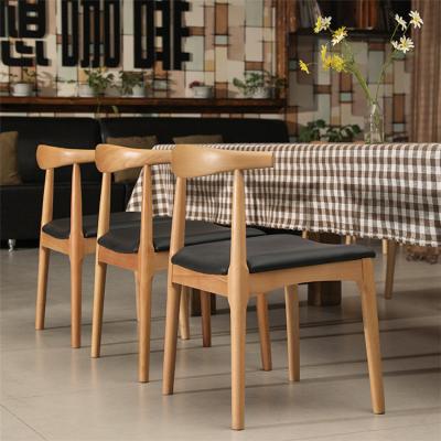 China Handmade Solid Wood Wooden Makeup Leather Restaurant Dining Chairs for sale