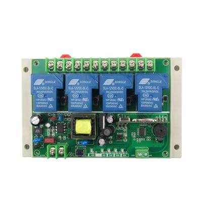 China Century Aoke AC 220V 4 Channels Relay 315/433MHz RF Receiver Module 144.8*91*40mm Universal Wireless Remote Control Switches for sale