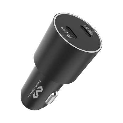 China 20W+25W Car Charger 20W+25W High Speed ​​Car Charger Dual Port USB C Charger PD 45w Best Fast Charging CE ROHS FCC Cup Car USB Charger 20w For iPhone 12 for sale