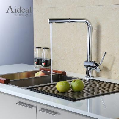 China Pull Out Spray Aideal Luxury Water Saving Aerator Durable Use Copper Material Pull Out Style Sink Mixer Tap For Kitchen for sale