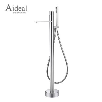 China Jiangmen Factory Two Way Handle Control Slide Bar One Way Water Flow Shower And Two Stage Standing Tub Faucet for sale