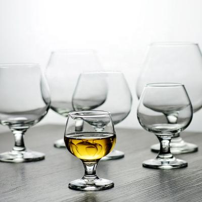 China Short Stem Viable Factory Wholesale Yellow Brandy Glass for sale