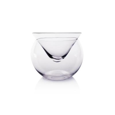 China Martini Cocktail Cup Viable Transparent Molecular Triangle With Low Iced Cocktail Ball Glass for sale