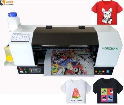 China Garment shops r1390 DX5 a3 size DTF printer with heat transfer roll film for T-shirt printing shop for sale