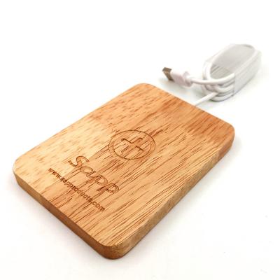 China Universal Support Fast Wooden Wireless Charger Charging Phone Charger for sale