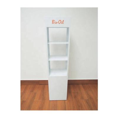 China Custom Hot Selling Permanent Display Supermarket Showcase Small Skin Care Cosmetics Display Stand for sale