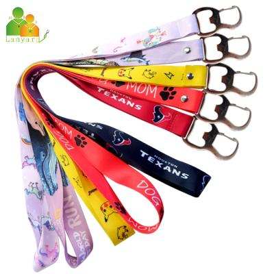 China Wholesale High Quality Promotional Gift Factory Designer Lanyards Bottle Opener Customized Lanyard for sale