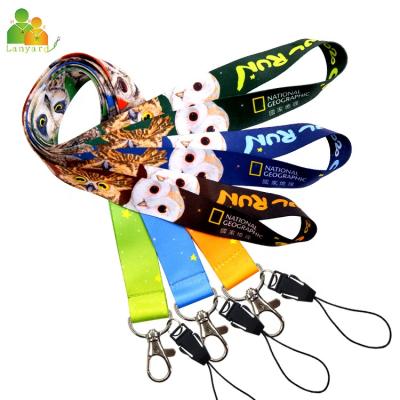 China Promotion lanyard best price sublimation printing logo bulk polyester custom made high quality lanyard for sale