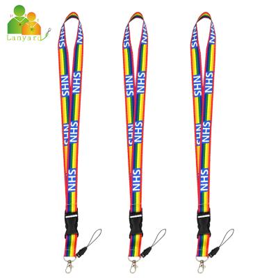 China Promotional Lanyard Custom Sublimation Printed NHS Lanyard, Neck Strap Lanyard With Detached Buckle Lanyard Customized Dongchuang Promotional Gift for sale