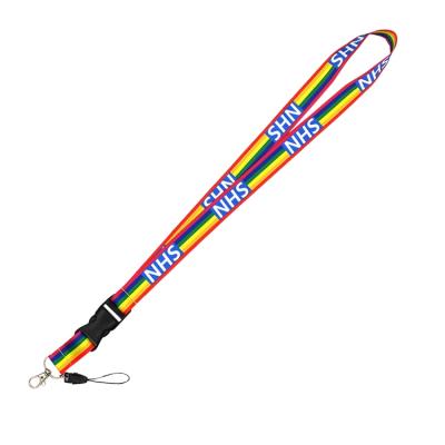 China Wholesale Promotion Lanyard Factory Sublimation Polyester Loose Neck Strap Customizing Colorful Key Chain Lanyard for sale