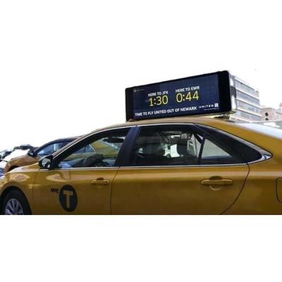 China Outdoor P2.5 Double Sides Outdoor Taxi Car Roof Advertising Top Full Color Digital Video Sign for sale