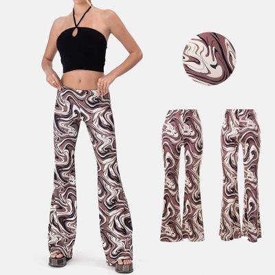 China Street Breathable Casual Shooting Printed Pants Corset Slimming Long Pants Flare Gaiters Pants for sale