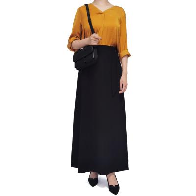 China High Quality Elegant Women's Long Black Skirt Business Ladies Elegant A Line Styles for sale