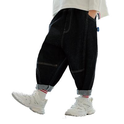 China Breathable Kids Skateboard Kids Jeans Pants Wide Leg Jeans Loose Pants for sale