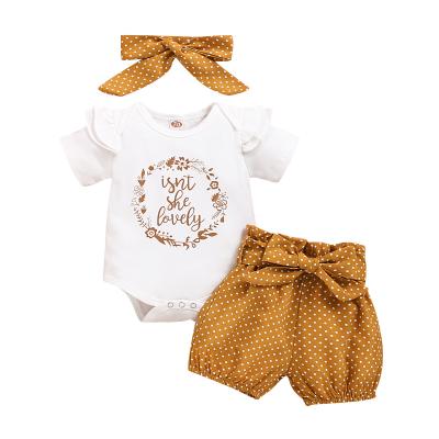 China Breathable POLY Baby Clothes Sets Babies Rompers And Baby Shorts for sale