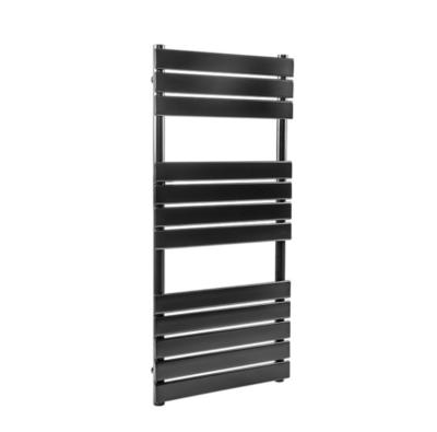 China Heater Towel Racks Black Wall Mounted Heated Matt Bathroom Heater Towel Warmer Rack Heated Towel Rails for sale