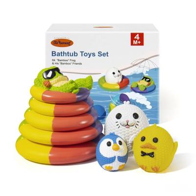 China Wholesale OEM Kids Rainbow Ride Baby Bath Set Educational Educational Toy 20.5*16.5*17CM 740g for sale