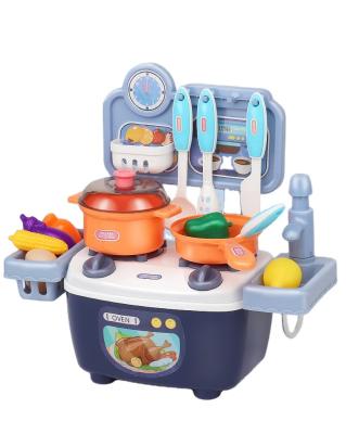 China Safety popular cheap educational play kitchen toy set colorful small mini pretend play kitchen set for kids for sale