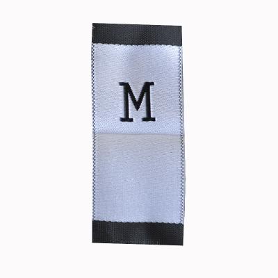 China Sustainable Size High Density Custom End Folded Textile Woven Neck Tags Labels For Clothing for sale