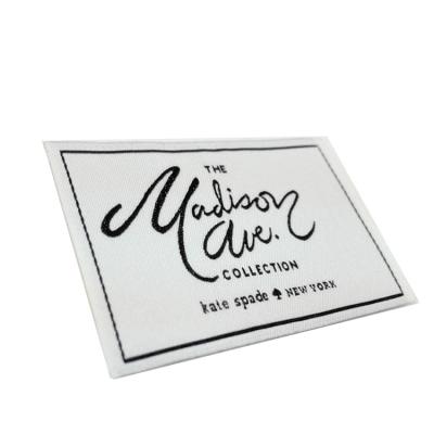 China Custom Satin Woven Label Viable Silicone Polyester Logo Label For Fashion Garment Bags Shoes Clothing for sale