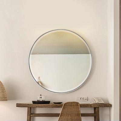 China Modern Wall Decor Bathroom Living Room Round Metal Frame Mirror for sale