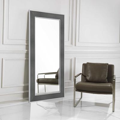 China Modern Custom Full Body Home Decor Full Body Wall Standing Floor Mirror Full Length Metal Mirror for sale