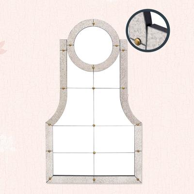 China Modern Custom Full Size Wooden Frame Bathroom Mirror for sale