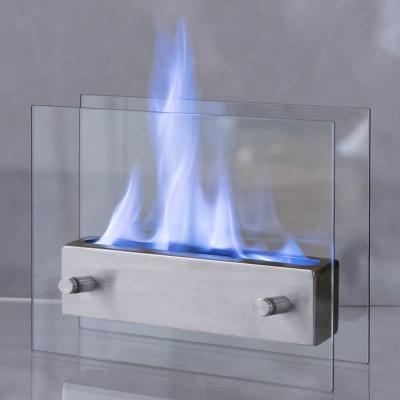 China EUROPEAN FD47 Made in China Top Quality Stainless Steel Bio Glass Top Table Ethanol Fireplace for sale