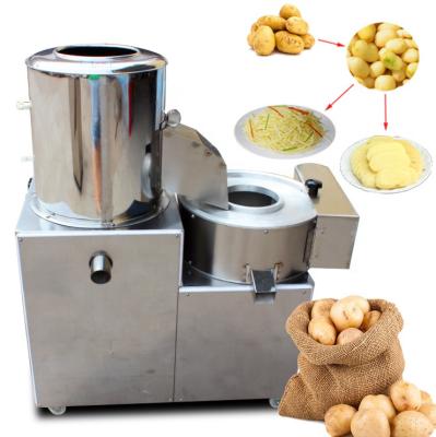 China Hotels Potato Peeler Washing Cut Fries Machine 3 in 1 Joint Peeler Skinner Parer Tagliapatate Pelapatate Affettatrice di Potato Slicer for sale