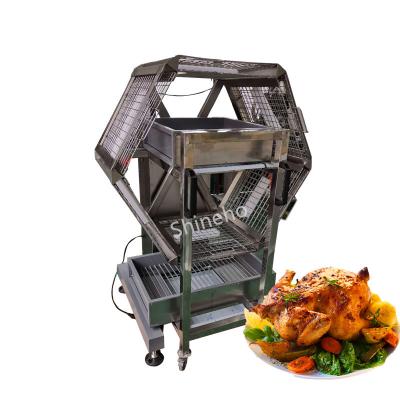 China Adjustable Size BBQ Grill For Restaurant Charcoal Brazilian Chicken Rotisserie Commercial for sale