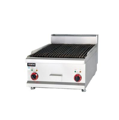 China Worktop Electric Lava Rock Grill Machine 600*650*480mm Stainless Steel Kitchen Equipment for sale