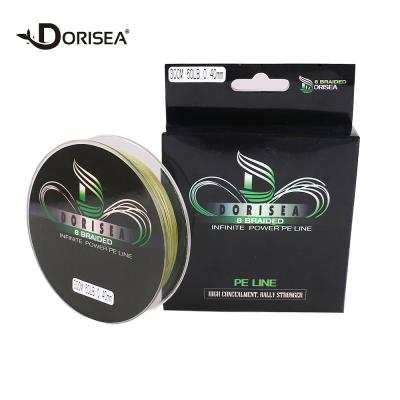 China DORISEA 8 Float Locator Beaches 100% Line, All 100M-2000M PE 6-300LB Multifilament Braided Fishing Colors Available for sale