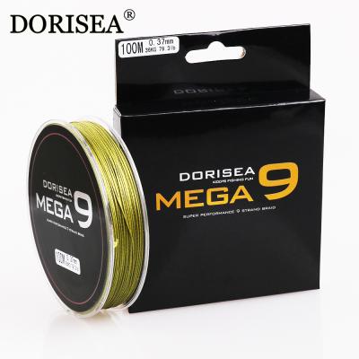 China DORISEA MEGA 9 Float Locator Beaches 100M-2000M PE Multifilament Braided Fishing Line 15-310LB for sale