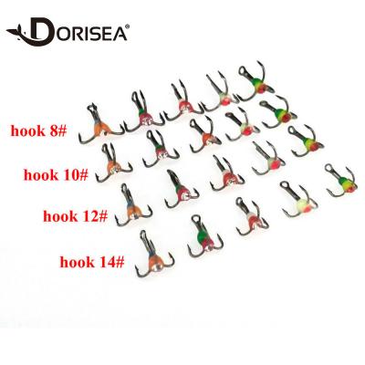 China DORISEA Ice Jig Treble Hook 8# 10# 12# 14# LY9114 for sale