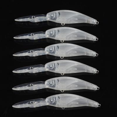 China DORISEA G02 9.7cm Unpainted White 5.6g Bait Lure Minnow Hard Artificial Snap VIB Crankbait G02 for sale