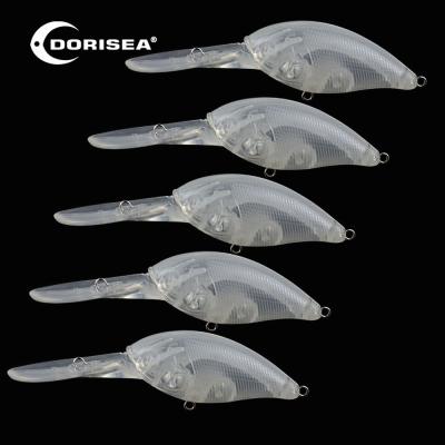 China DORISEA G32 10cm Unpainted White 11g Bait Minnow Hard Artificial Snap VIB Crankbait G32 for sale