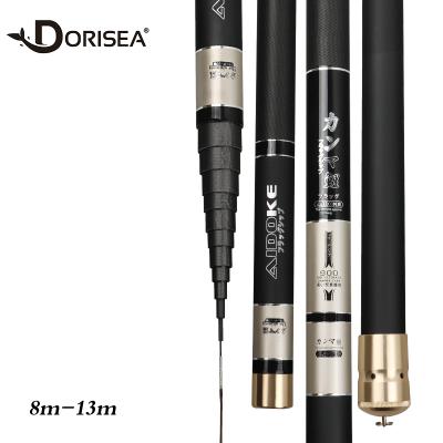 China DORISEA Carbon Short Sections Big Game 8m-13m Carp Fishing Fishing Rods Pole Rod With Carbon Fiber Telescopic for sale