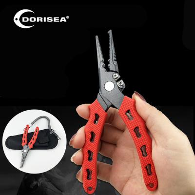 China DORISEA 420 Stainless Steel PTFE Fishing Pliers with Tungsten Alloy Line Blade Cutter 19cm 172g as picture show for sale